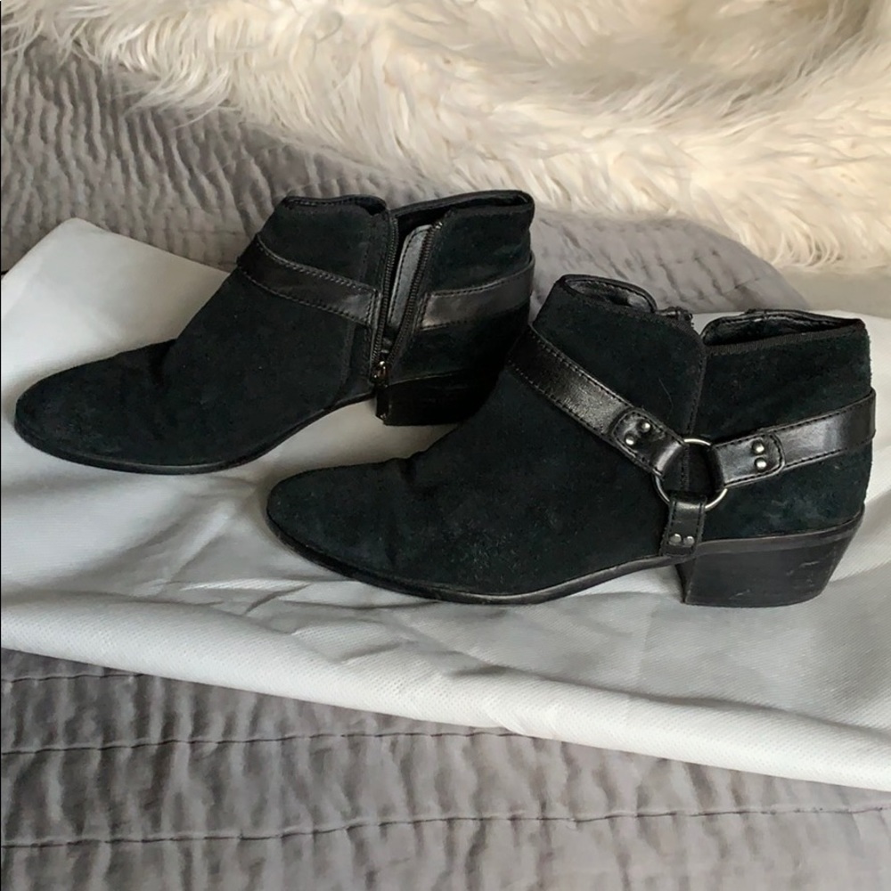 Sam Edelman Black Suede Ankle Boots